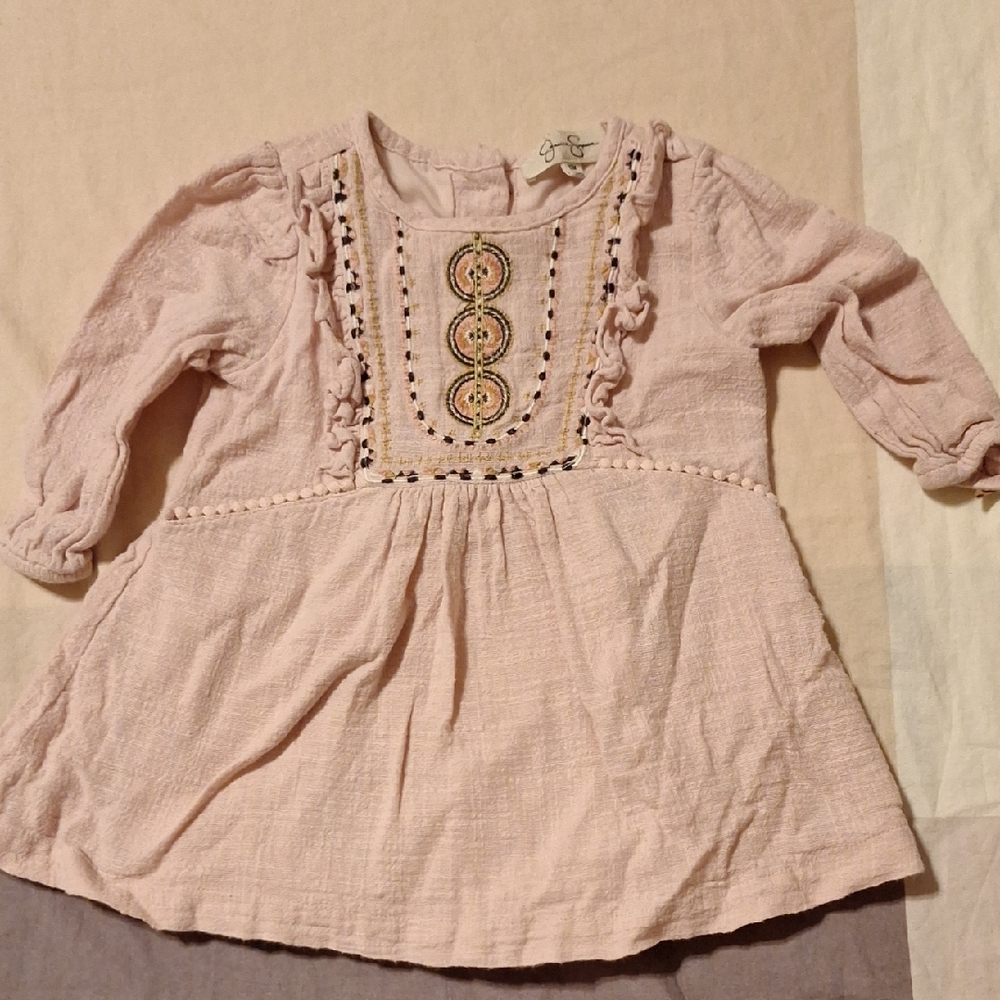 12 month Jessica Simpson Embrodiered Pink Blouse